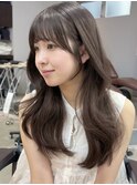 小顔レイヤーカット×ナチュラルグレージュ30代40代50代