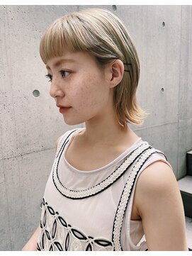 レジュアル(RESSUAL) アンブレラカラーこなれミディイメチェンウェーブパーマ前髪