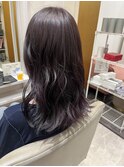 ブリーチなしダブルカラー　ラベンダー　ミディアム