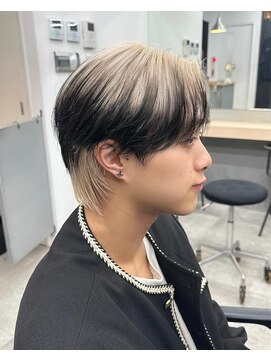 ギークス(GEEKS) 【GEEKS渋谷】センターパートウルフ/エンドカラー/ブリーチ