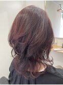 セミロングパーマスタイル