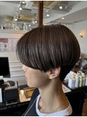 オーガニックカラー　ハンサムショート