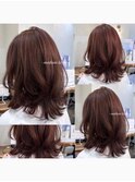 20代～50代くびれウルフ◎クラゲヘアー外巻きマロンベージュ