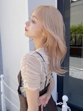 サンクマーケット 渋谷(cinq MARKET) 渋谷ミルクティーベージュハイトーンカラーヘーゼルベージュ30代