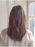 ラフなセミロングスタイル