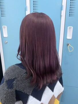 アロハナ 津店(ALOHANA) ブリーチ1回でできるピンクバイオレット!レイヤーくびれヘア