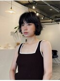 レイヤーボブ/ミニボブ/ニュアンスパーマ/顔周りカット/20代30代