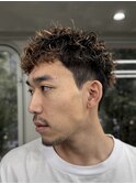 スパイキーショートメンズピンパーマ