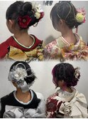 成人式ヘアアレンジ　池袋アレンジ池袋ヘアセット　池袋