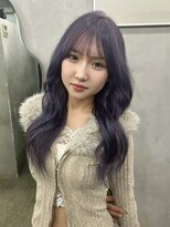 ジーナ 赤羽(XENA)&nbsp;ワンホンレイヤー/顔型別ヘアスタイル特集/パープルカラー/赤羽