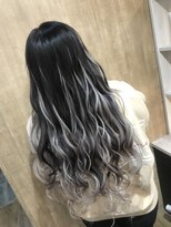 ラピス 新宿(Lapis)&nbsp;【Lapis新宿】エクステで作るホワイトバレイヤージュ風ヘア