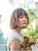 【都内 表参道 人気ヘア】毛先パーマのニュアンスボブ２０２１