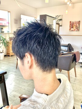 オレンジ(orange) 【大分賀来】メンズナチュラルショートスタイル