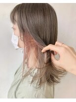 ロロ(Lolo)&nbsp;透明感カラー＋インナーカラーピンクベージュ