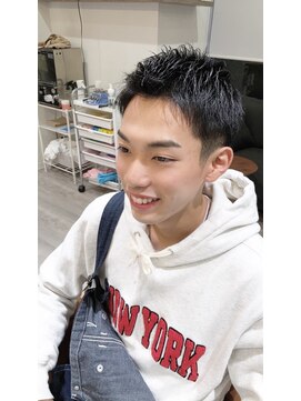 ユアースペースサロンシー(Your space salon.C) 黒髪ナチュラル好感度スタイルアップバングセミウェット束感