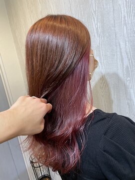 テーラヘアー 南行徳店(TELA HAIR) 韓国風巻き髪ピンクバイオレット×ピンクブラウン☆【南行徳店】