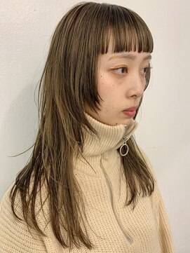 ソーコ 渋谷(SOCO) レイヤーカットウルフカットベージュカラーブラウンミルクティー