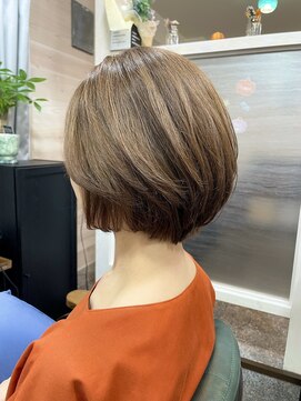 リエートヘア(Lieto hair) 大人ショートボブ　前髪なし　長め