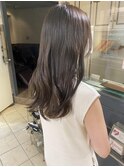 秋冬オリーブグレージュ　艶髪ロング