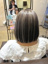 リザ ヘアー サロン 大谷 なんごう店(LIZA hair salon) ツヤハイライトボブ