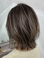 ネックス 表参道本店(nex)&nbsp;魅力倍増カールセミディショートヘア姫カットダークアッシュ