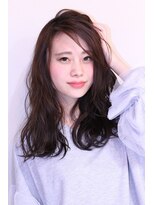 ヘアーアンドアイラッシュ ココアンジェ 福津店(CocoAnge)&nbsp;【Coco Ange福津店】グレージュカラー重ためカジュアルロング