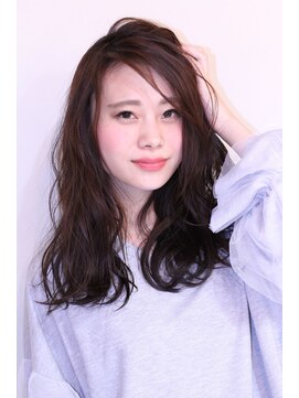 ヘアーアンドアイラッシュ ココアンジェ 福津店(CocoAnge) 【Coco Ange福津店】グレージュカラー重ためカジュアルロング