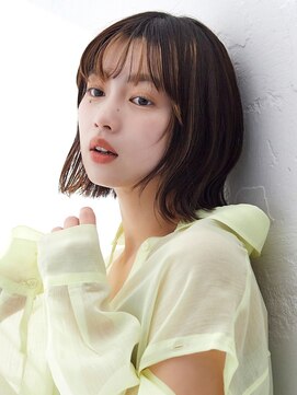 オーバーヘアー 姫路店(over hair) 【over hair】切りっぱなしボブ×インナーカラー