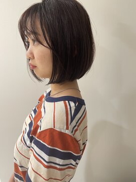 キャンバスアニュー 川崎(canvas anew.) ぷつっとボブ 深めボルドー/川崎