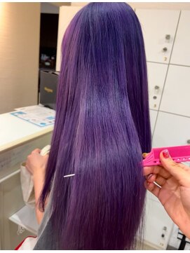 インク サカエ(inq sakae) 艶髪/バイオレット/ロング/ストレート