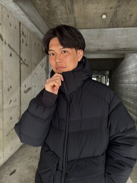 ニトバイアンキシム メンズ(nit by AHNKISM) ニュアンスパーマcenter part