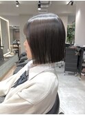 @ショートボブ/ダークパープル/シースルー/30代40代50代
