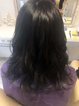 アクイール ピュール ヘア(Accueillir Pur hair) 【ピュール】【柳橋奈緒】インナーカラー☆アイスラベンダー