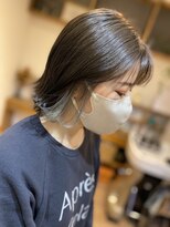 ヘアーホームイロ(Hair Home IRO)&nbsp;イヤリングカラー×切りっぱなしボブ