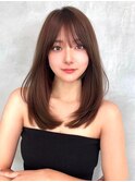 韓国風レイヤーカット/前髪カット/美髪エアリーロング髪質改善