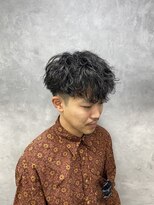 リプレイ 草津店(RIPLAY)&nbsp;ダークアッシュ/アッシュブラック/カルマパーマ/ベリーショート