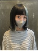 デザイン切りっぱなしボブ