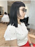 say.黒髪ボブルフネビージュ小顔ワンレン地毛風ストレート透明感