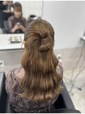 タイトヘアセット/アップヘア/ローポニー/結婚式ヘアセット