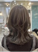 大人可愛い20代30代◎似合わせミディアムレイヤー韓国風巻き