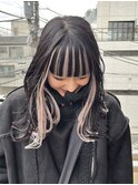 染めないインナーカラー 前髪エクステ シールエクステ 韓国風