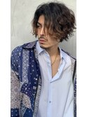 【HOMME DEUX】無造作パーマ×センターパート