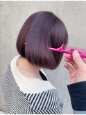 艶ラベンダーカラー×ボブ