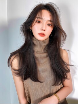 ラベストクズハ(LOVEST KUZUHA) ロングレイヤー/レイヤーカット/韓国風ヘア/ハッシュカット