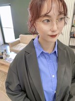 エダメ(EDAME)&nbsp;顔まわり/レッドカラー/くせ毛風