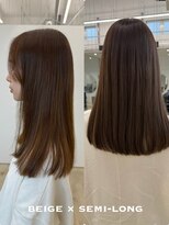 ビーヒアナウ N゜03 金沢駅西店(BE HERE NOW)&nbsp;【ベージュ×セミロング】