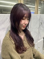 グロウ 渋谷(grow)&nbsp;ブリーチ無しワインレッド