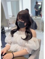 プティ(PUTY)&nbsp;くびれ巻き　レイヤーカット　顔まわりカット　グレージュ