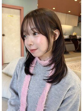 リコバイアフロート(riko by afloat) 顔まわりカット/レイヤーカット/オリーブベージュ