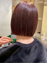 ライン(LYNE) 透明感ローズブラウン/ショートボブ/ストレート